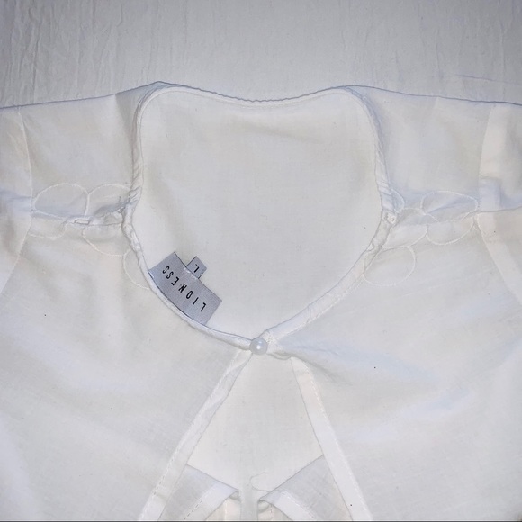 LIONESS White Crochet Lace Bell Sleeve Romper - Picture 6 of 6